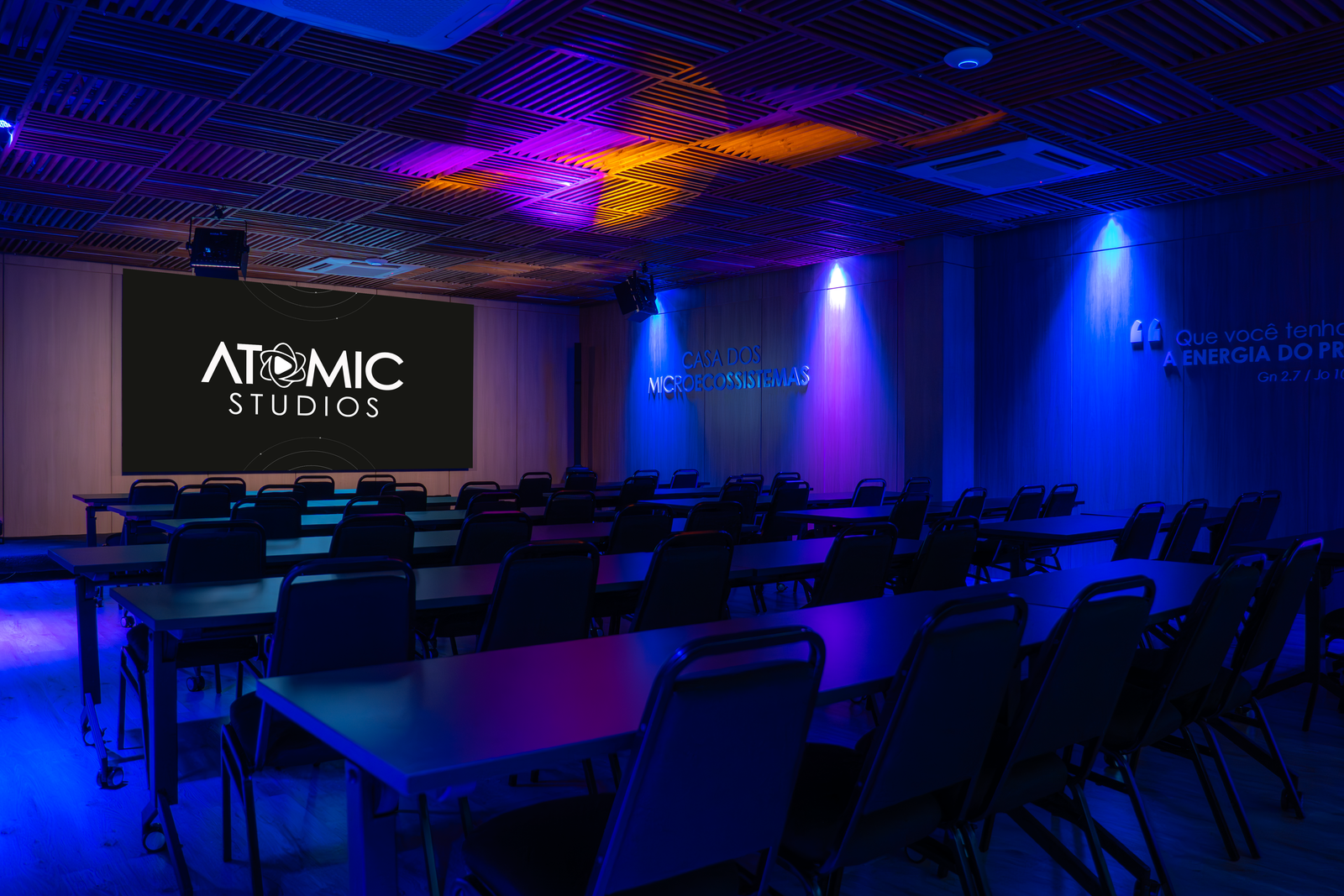 Área de convivência do Atomic Studios
